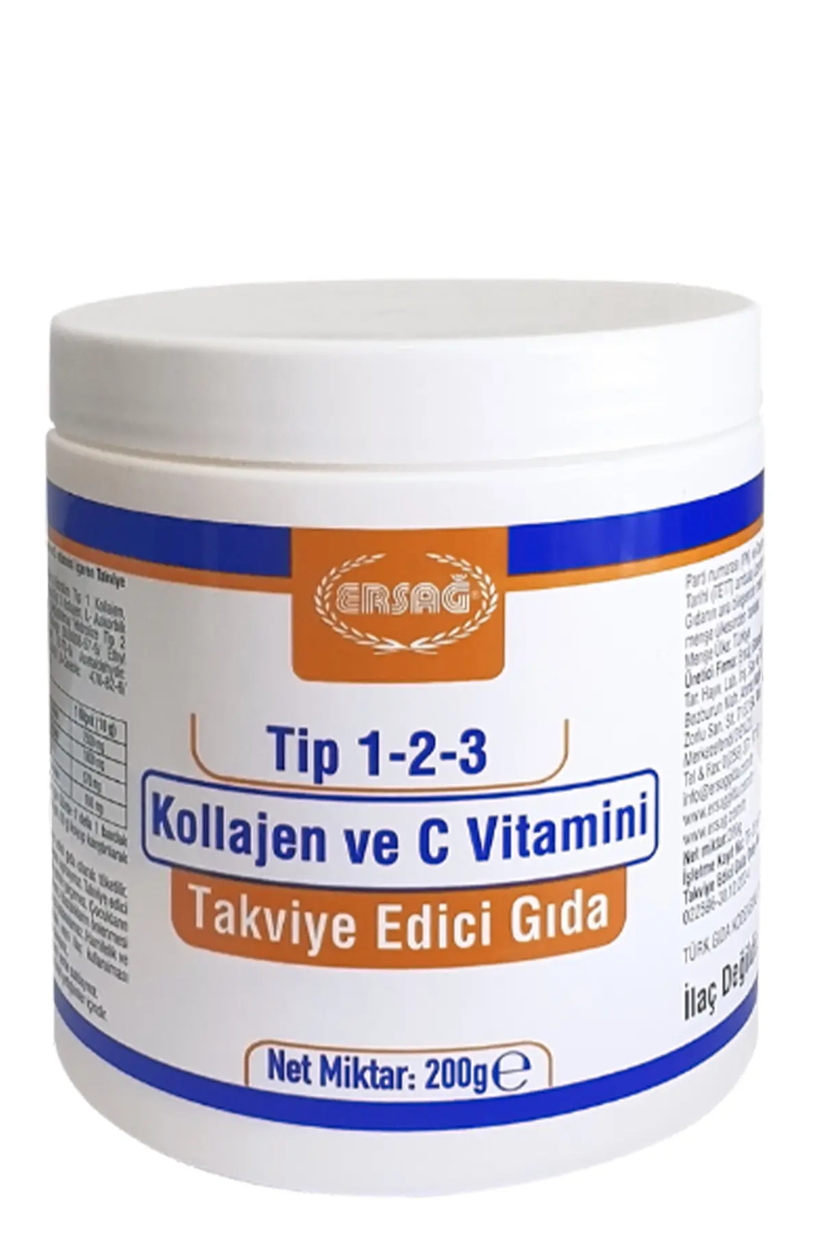 Ersağ Kollajen ve C Vitamini (Tip 1-2-3)